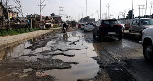 Dilapidated road irk Pantha Chowk residents