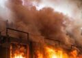4 shops gutted in fire incident in Surankote Poonch
