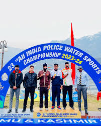 Advisor Bhatnagar distributes trophies, medals among winners, runner up teams of 23rd All India Police Water Sports Championship at Srinagar