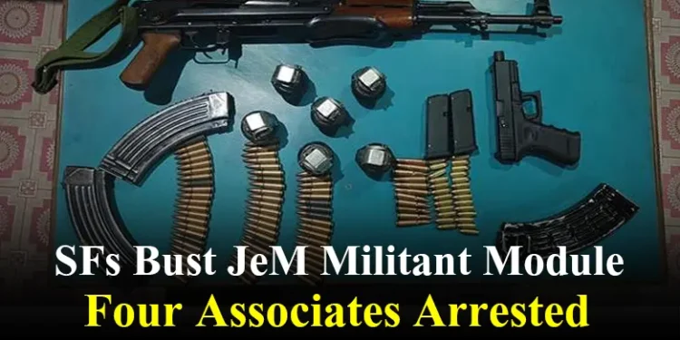 SFs Bust JeM Militant Module in Srinagar, 4 Associates Arrested