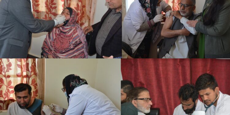 Vaccination camp held for Hajj pilgrims of Doda district