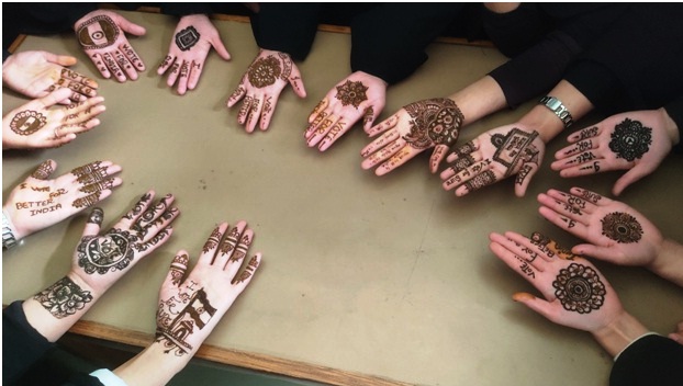 Lok Sabha Elections 2024 Mehndi Art Competition under SVEEP held at GDC Khansahib