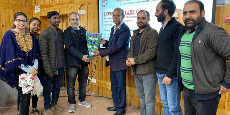 Prof. Ravinder Rao delivers expert talk on ‘Recent Trends in Mechanical Engineering at NIT Srinagar
