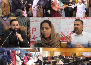 Lok Sabha Elections 2024  SVEEP: Promoting civic engagement, Kindergartens present flowers to first time female voters at Sumbal
