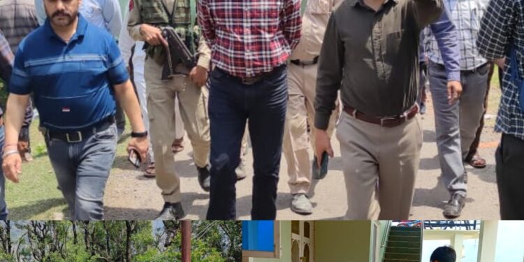 DC Ramban visits land sinking site in village Parnote to assess damage