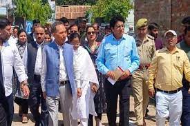 Justice Tashi Rabstan inspects progress on upcoming Munsiff Court Akhnoor