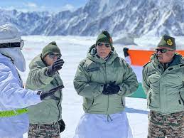Indian citizens sleep freely as brave hearts remain awake at world’s highest battlefield: Rajnath Singh at Siachen