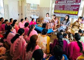 Mission Shakti Jammu organises health talk in Anganwadi Centres