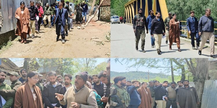 DC Kupwara visits flood affected areas of Handwara