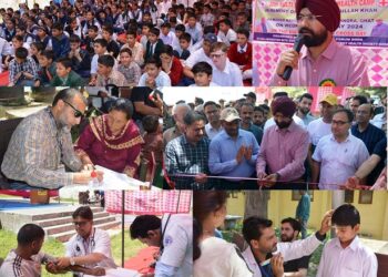 Multi Speciality mega health camp held at JNV Arnora (Ghat)