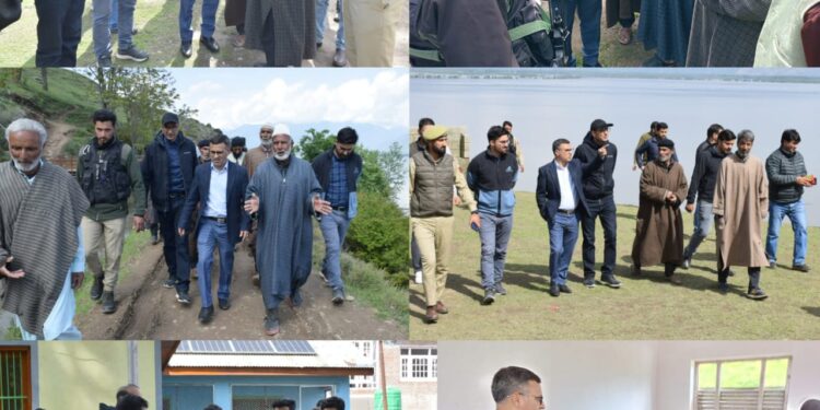 DC Bandipora conducts extensive tour of Kehnusa, Zurimnaz & adjoining areas of Tehsil Aloosa Inspects polling stations