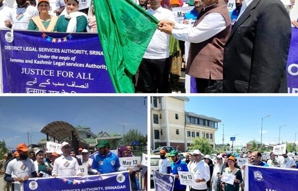 Lok Sabha Elections-2024 SVEEP: Chairman DLSA Srinagar flags-off ‘Run for Democracy’ marathon Marathon aimed to educate masses about the importance of vote