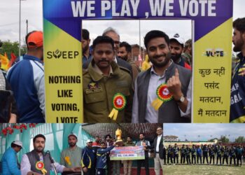 Lok Sabha Elections-2024 DEO, SSP chair mega Sports event under SVEEP at Sports Stadium Budgam