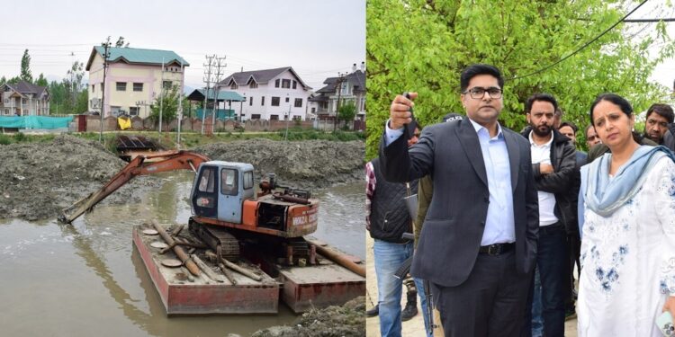 Mandeep Kaur visits uptown areas of Srinagar, assesses functioning of dewatering stations