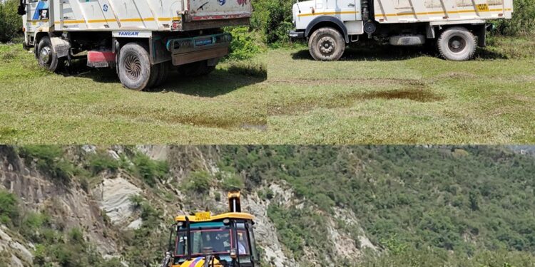 Reasi Admin conducts day long operation to combat illegal mining activities