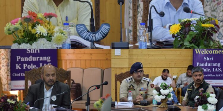 Lok Sabha Elections 2024 CEO visits Bandipora, reviews poll preparedness, emphasizes collaborative efforts to enhance voter turnout
