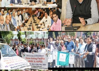 Lok Sabha Elections-2024 DEO Srinagar flags-off Polling Teams for ‘Vote from Home’ facilitation of senior citizens .(