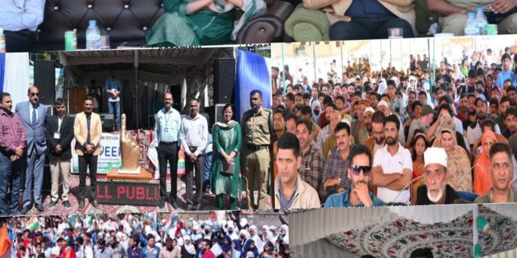 Lok Sabha Elections-2024 Mega SVEEP programme held near First Polling Station at Teetwal Karnah