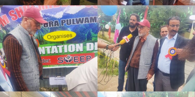 Lok Sabha Elections 2024 Grand Programme held in PM Shri BMS Kakapora Pulwama under SVEEP Plantation drive remains the highlight of the program