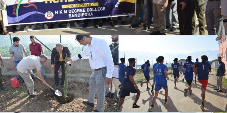 Drug-Free Desh: DC Bandipora flags-off Annual Road Race at HKM GDC Bandipora