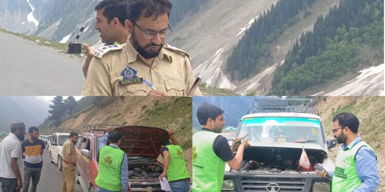 ARTO Office Ganderbal conducts Special drive on Sonamarg-Zero Point Route
