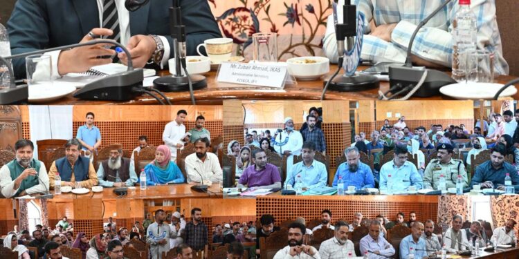 Zubair convenes public darbar at Shopian; emphasizes time bound redressal of local grievances