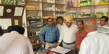 Director Agri inspects sale outlets to assess quality of Plant protection Material