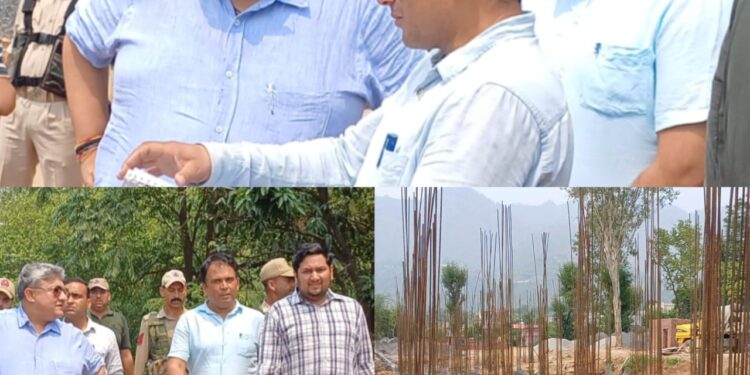 DDC Reasi inspects progress of work on development projects