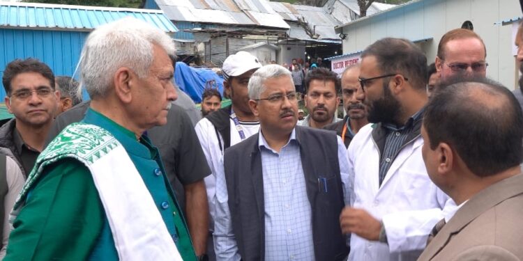 Shri Amarnath Ji Yatra 2024: Lt Governor inspects arrangements made for pilgrims at Chandanwari base camp