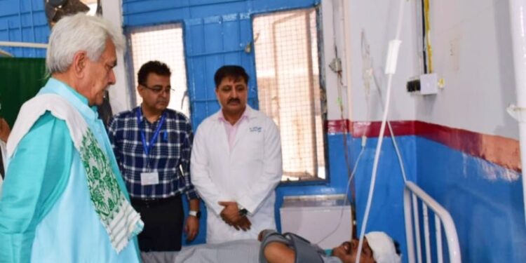 Lt Governor visited hospitals to enquire about health of pilgrims, who were injured in Reasi terror attack