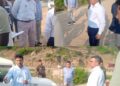 DC Bandipora inspects ongoing Work on Wular Walkway Project