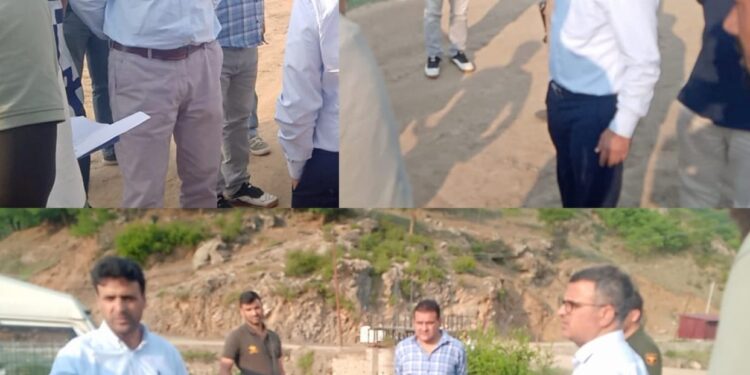 DC Bandipora inspects ongoing Work on Wular Walkway Project