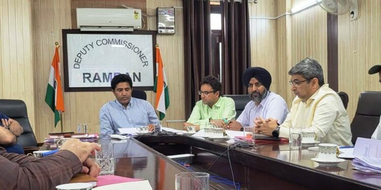 DC Ramban reviews progress of Revenue Department; urges to follow timelines; ensure structures come up with proper permission only