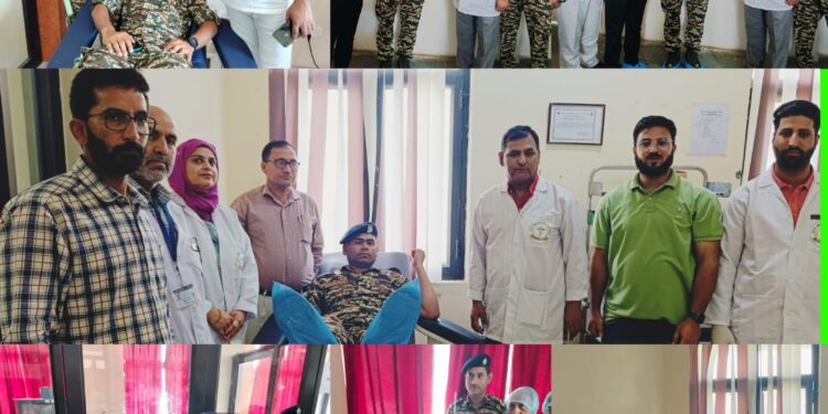 Blood donation camp held at AH GMC Doda, SDH Bhaderwah