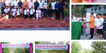 SWD Ramban organises marathon to generate awareness on hazards of Drug abuse, BBBP (Save Girl Campaign)