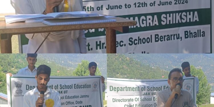 GHSS Berarru organises awareness program against use of plastic