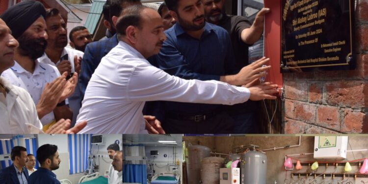 DC Budgam dedicates 300 LPM Oxygen Plant at District Hospital