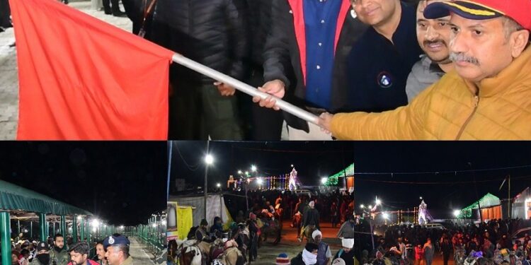 First batch of Pilgrims flagged-off for annual SANJY-2024 from Domail, Baltal Base Camp