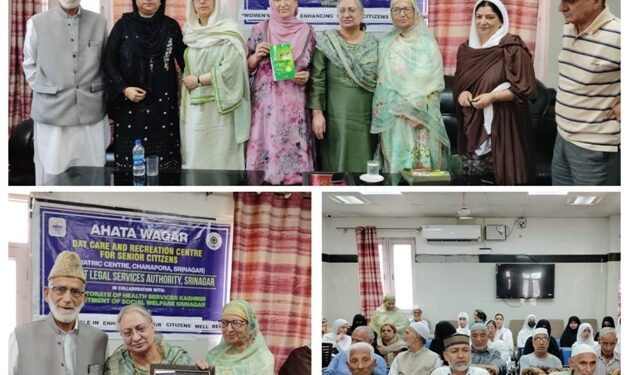 DLSA Srinagar organizes Recreational/ Awareness programme for Senior Citizens at Ahata-e-Waqar, Chanapora