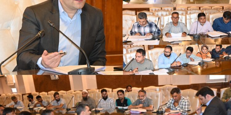 DC Kulgam reviews progress of Works under Jal Jeevan Mission
