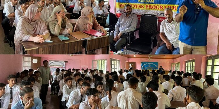 DIC Kulgam organized awareness programme for students at GBHSS Yaripora.
