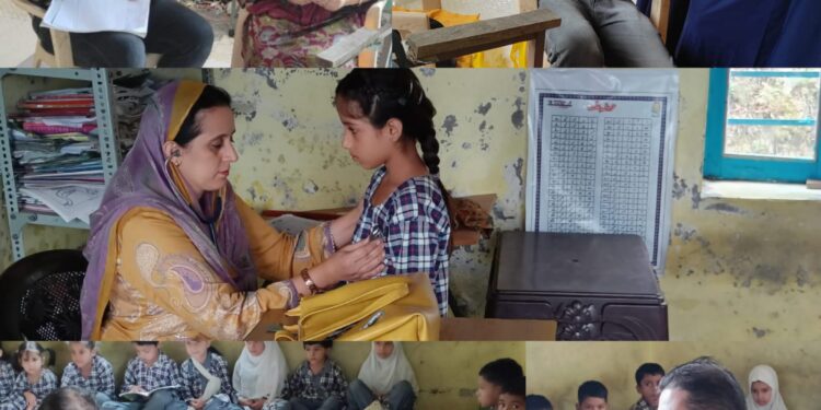 Health screening camps organized in Block Ghat schools