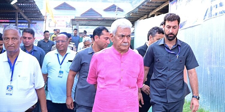 Shri Amarnath Ji Yatra 2024: Lt Governor inspects facilities for pilgrims at Yatra transit camp Pantha Chowk