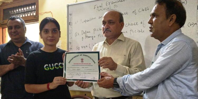 One month training program on Fruit & Vegetables preservation concludes at Jammu