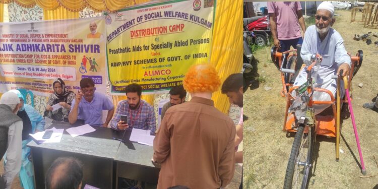 Mega Distribution Camp of Prosthetic aids held at Kulgam