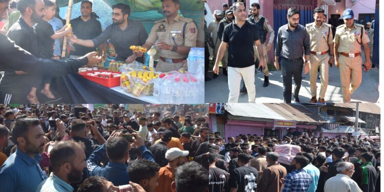 DC Budgam participates in 11th Muharram procession at Magam