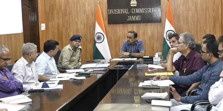 Div Com reviews Flood preparedness in Jammu Division
