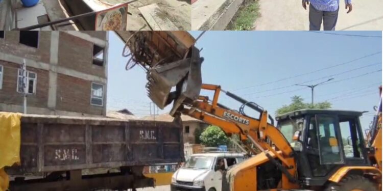 SMC conducts massive anti-encroachment drive in various areas of Srinagar
