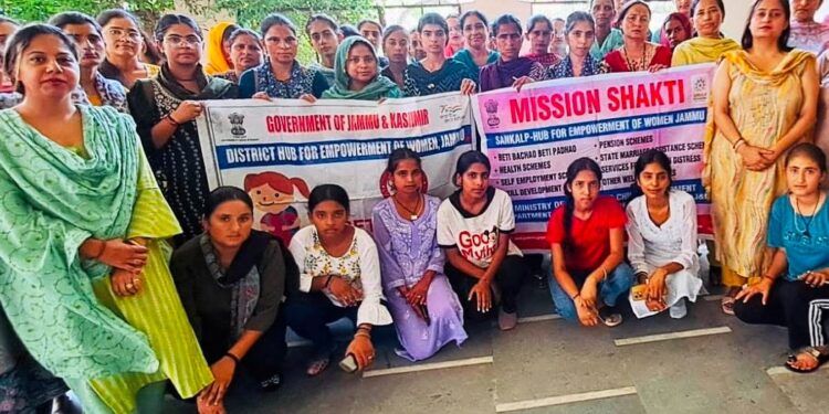 Mission Shakti SANKALP HEW Jammu organises awareness camp in village Ambaran Akhnoor