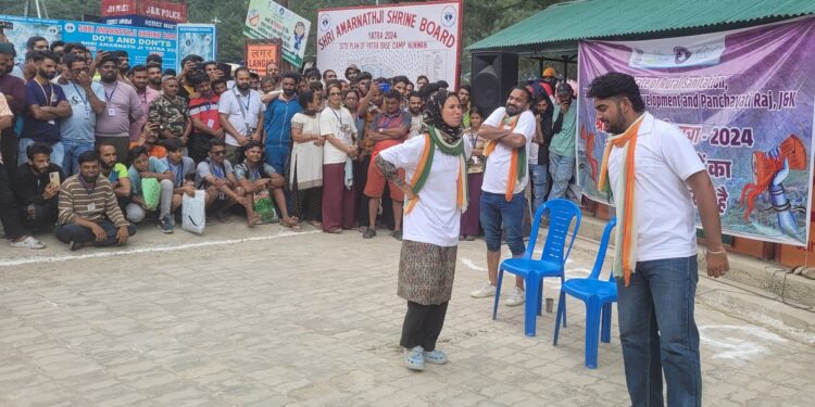 SANJY-2024: Nukkad Natak Show raises awareness about Safe Sanitation practices, Stop Diarrhea Campaign at Nunwan Basecamp